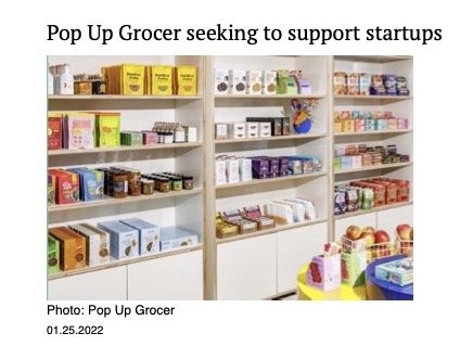 POP UP GROCER SEEKING TO SUPPORT STARTUPS