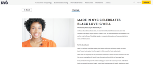 MADE IN NYC CELEBRATES BLACK LOVE: GWELL