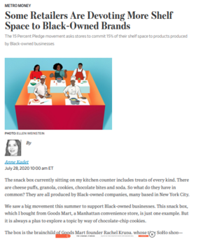 Wall Street Journal - Some Retailers Are Devoting More Shelf Space to Black-Owned Brands
